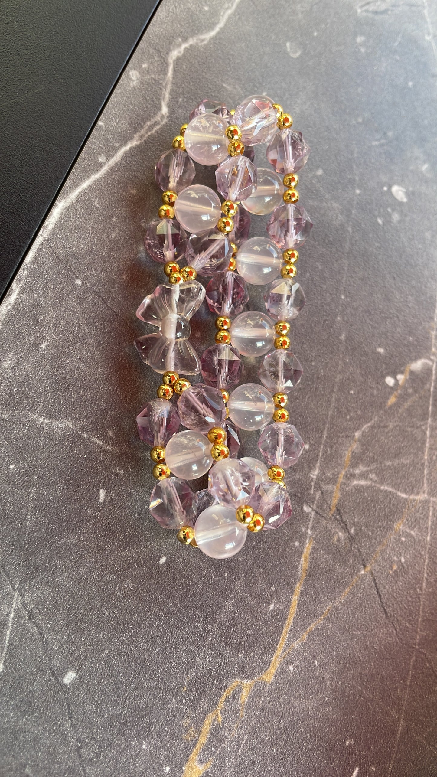 Star rose faceted amethyst