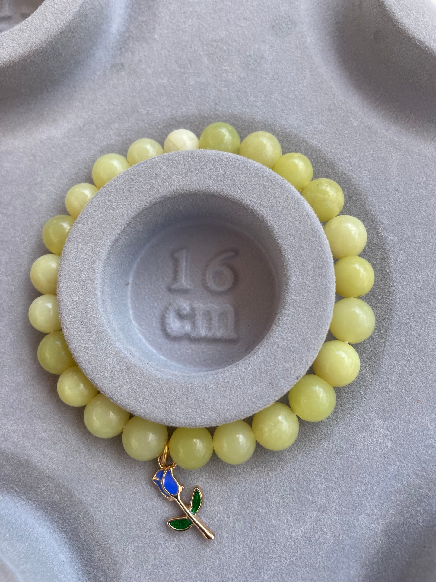 Lemon Jade with flower charm